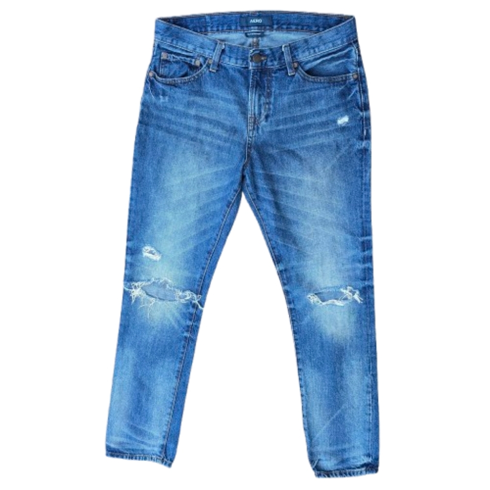 Men's Aero Slim Straight Distressed Jeans Sz 30/32